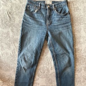 USED EVERLANE high waist straight denim